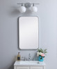 Elegant Decor MR801830S Soft corner metal rectangular mirror 18x30 inch in Silver