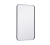 Elegant Decor MR801830S Soft corner metal rectangular mirror 18x30 inch in Silver Elegant Decor MR801830S Soft corner metal rectangular mirror 18x30 inch in Silver