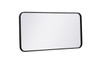 Elegant Decor MR801836BK Soft corner metal rectangular mirror 18x36 inch in Black