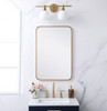 Elegant Décor MR802030BR Soft corner metal rectangular mirror 20x30 inch in  Brass