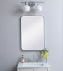 Elegant Decor MR802030S Soft corner metal rectangular mirror 20x30 inch in Silver