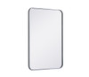 Elegant Decor MR802030S Soft corner metal rectangular mirror 20x30 inch in Silver