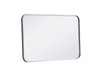 Elegant Decor MR802030S Soft corner metal rectangular mirror 20x30 inch in Silver