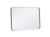 Elegant Decor MR802030S Soft corner metal rectangular mirror 20x30 inch in Silver