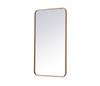 Elegant Decor MR802036BR Soft corner metal rectangular mirror 20x36 inch in Brass Elegant Decor MR802036BR Soft corner metal rectangular mirror 20x36 inch in Brass