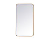 Elegant Decor MR802036BR Soft corner metal rectangular mirror 20x36 inch in Brass Elegant Decor MR802036BR Soft corner metal rectangular mirror 20x36 inch in Brass