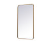 Elegant Decor MR802036BR Soft corner metal rectangular mirror 20x36 inch in Brass Elegant Decor MR802036BR Soft corner metal rectangular mirror 20x36 inch in Brass