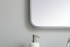 Elegant Decor MR802036S Soft corner metal rectangular mirror 20x36 inch in Silver Elegant Decor MR802036S Soft corner metal rectangular mirror 20x36 inch in Silver