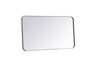 Elegant Decor MR802036S Soft corner metal rectangular mirror 20x36 inch in Silver Elegant Decor MR802036S Soft corner metal rectangular mirror 20x36 inch in Silver