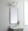Elegant Decor MR802036S Soft corner metal rectangular mirror 20x36 inch in Silver