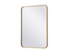 Elegant Decor MR802230BR Soft corner metal rectangular mirror 22x30 inch in Brass