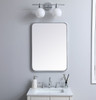 Elegant Decor MR802230S Soft corner metal rectangular mirror 22x30 inch in Silver