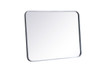 Elegant Decor MR802230S Soft corner metal rectangular mirror 22x30 inch in Silver