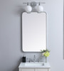 Elegant Décor MR802236S Soft corner metal rectangular mirror 22x36 inch in Silver