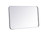 Elegant Décor MR802236S Soft corner metal rectangular mirror 22x36 inch in Silver