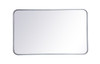 Elegant Décor MR802236S Soft corner metal rectangular mirror 22x36 inch in Silver