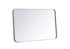 Elegant Décor MR802236S Soft corner metal rectangular mirror 22x36 inch in Silver