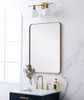 Elegant Decor MR802432BR Soft corner metal rectangular mirror 24x32 inch in Brass