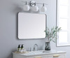Elegant Decor MR802432S Soft corner metal rectangular mirror 24x32 inch in Silver