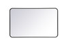 Elegant Decor MR802440BK Soft corner metal rectangular mirror 24x40 inch in Black