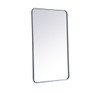Elegant Decor MR802440S Soft corner metal rectangular mirror 24x40 inch in Silver Elegant Decor MR802440S Soft corner metal rectangular mirror 24x40 inch in Silver