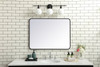 Elegant Decor MR802736BK Soft corner metal rectangular mirror 27x36 inch in Black