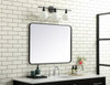 Elegant Decor MR802736BK Soft corner metal rectangular mirror 27x36 inch in Black