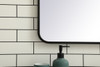 Elegant Decor MR802736BK Soft corner metal rectangular mirror 27x36 inch in Black