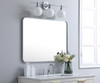Elegant Decor MR802736S Soft corner metal rectangular mirror 27x36 inch in Silver