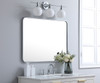 Elegant Decor MR802736S Soft corner metal rectangular mirror 27x36 inch in Silver