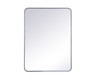 Elegant Decor MR802736S Soft corner metal rectangular mirror 27x36 inch in Silver