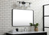 Elegant Decor MR802740BK Soft corner metal rectangular mirror 27x40 inch in Black