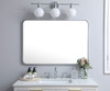 Elegant Decor MR802740S Soft corner metal rectangular mirror 27x40 inch in Silver