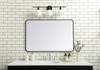 Elegant Decor MR802842BK Soft corner metal rectangular mirror 28x42 inch in Black