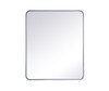 Elegant Decor MR803036S Soft corner metal rectangular mirror 30x36 inch in Silver Elegant Decor MR803036S Soft corner metal rectangular mirror 30x36 inch in Silver