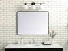 Elegant Decor MR803040BK Soft corner metal rectangular mirror 30x40 inch in Black