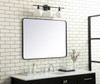 Elegant Decor MR803040BK Soft corner metal rectangular mirror 30x40 inch in Black