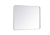 Elegant Decor MR803040S Soft corner metal rectangular mirror 30x40 inch in Silver Elegant Decor MR803040S Soft corner metal rectangular mirror 30x40 inch in Silver