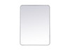 Elegant Decor MR803040S Soft corner metal rectangular mirror 30x40 inch in Silver Elegant Decor MR803040S Soft corner metal rectangular mirror 30x40 inch in Silver
