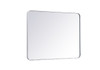 Elegant Decor MR803040S Soft corner metal rectangular mirror 30x40 inch in Silver Elegant Decor MR803040S Soft corner metal rectangular mirror 30x40 inch in Silver