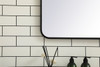 Elegant Decor MR803048BK Soft corner metal rectangular mirror 30x48 inch in Black