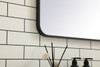 Elegant Decor MR803048BK Soft corner metal rectangular mirror 30x48 inch in Black