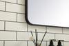 Elegant Decor MR803048BK Soft corner metal rectangular mirror 30x48 inch in Black