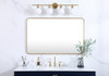 Elegant Decor MR803048BR Soft corner metal rectangular mirror 30x48 inch in Brass