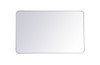 Elegant Decor MR803048WH Soft corner metal rectangular mirror 30x48 inch in White