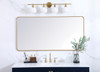 Elegant Decor MR803060BR Soft corner metal rectangular mirror 30x60 inch in Brass