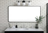 Elegant Decor MR803060BK Soft corner metal rectangular mirror 30x60 inch in Black