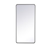 Elegant Decor MR803060BK Soft corner metal rectangular mirror 30x60 inch in Black