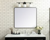 Elegant Decor MR803640BK Soft corner metal rectangular mirror 36x40 inch in Black