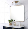 Elegant Decor MR803640BR Soft corner metal rectangular mirror 36x40 inch in Brass Elegant Decor MR803640BR Soft corner metal rectangular mirror 36x40 inch in Brass